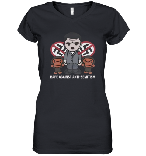 Bape Against Antisemitism Women039S V Neck T Shirt