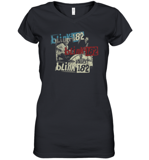 Blink 182 Photo Women039S V Neck T Shirt