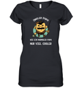 Angler Papa Wie Ein Normaler Papa Nur Viel Cooler Women039S V Neck T Shirt