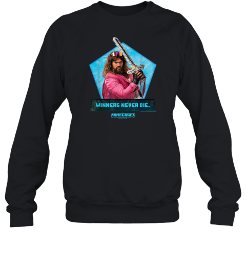 A Minecraft Movie Winners Never Die Garrett The Garbage Man Sweatshirt