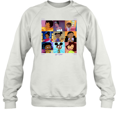 Black Girls Cartoon Grl Pwr Sweatshirt