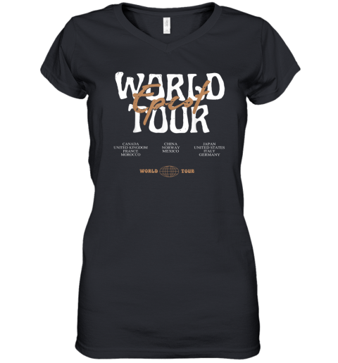 Drinking Around The World Epcot Drinking World Showcase Team Women039S V Neck T Shirt