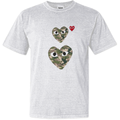 Cdg Play Camo Double Heart Dyed Heavyweight T Shirt