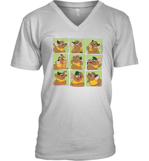 Disney Cinderella Gus Emotions Box Up V Neck T Shirt