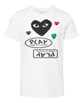 Cdg Play Logo With Black Heart Premium Youth T Shirt