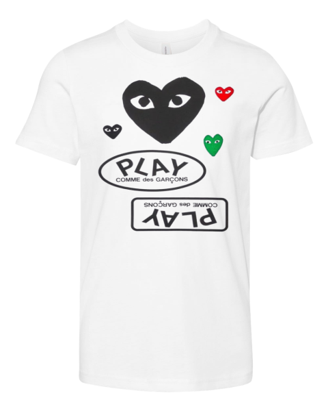 Cdg Play Logo With Black Heart Premium Youth T Shirt