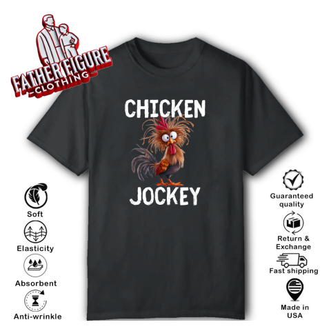 Chicken Jockey Fun Gag Novelty T Shirt