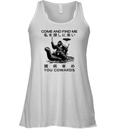 Come And Find Me You Cowards Japanese Funny Cryptid Racerback Tank