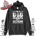 Army I Am A Dad Grandpa And A Veteran Nothing Scares Me Hoodie