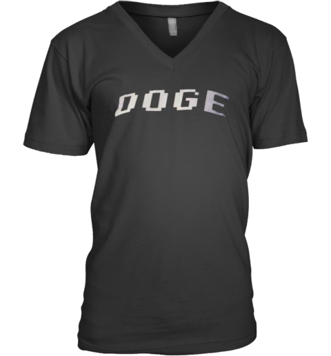Elon Musk Wearing Doge V Neck T Shirt