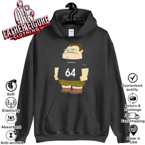 Baltimore Ravens Tyler Linderbaum 64 Buford Van Stomm Hoodie