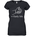 Early Life Hold Hand Women039S V Neck T Shirt