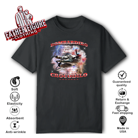 Bombardiro Crocodilo Italian Brainrot Meme Crocodile T Shirt