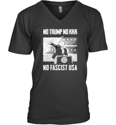 Elon Musk No Trump No Kkk No Fascist Usa V Neck T Shirt
