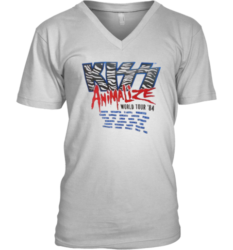 Animalize World Tour V Neck T Shirt