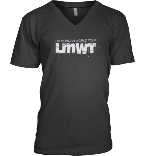 500 Level Black Liv Morgan World Tour V Neck T Shirt