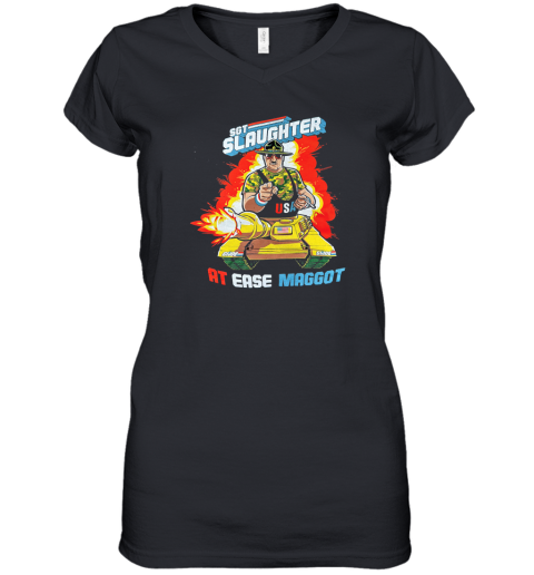 At Ease Maggot Slaughter Women039S V Neck T Shirt