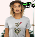 Cdg Play Camo Double Heart Women039S T Shirt