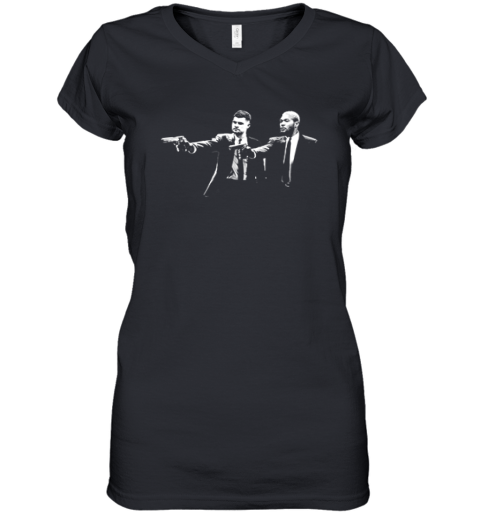 Bruno And Big Joe Shooting Women039S V Neck T Shirt