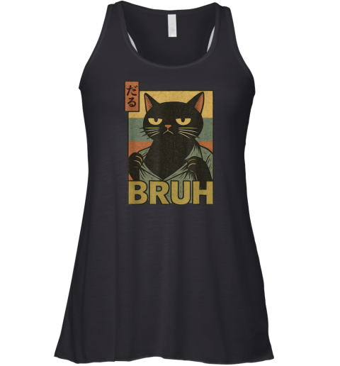 Cat Bruh Meme Japanese Anime Racerback Tank