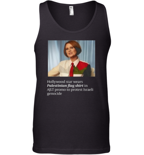 Cynthia Nixon Palestine Hollywood Star Palestinian Flag Tank Top