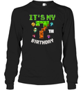 It039S My 7Th Birthday Video Game Pixel Long Sleeve T Shirt
