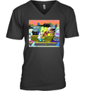 Angry Spongebob V Neck T Shirt