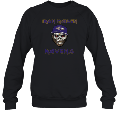 Baltimore Ravens Iron Maiden Rock Band Music Sweatshirt