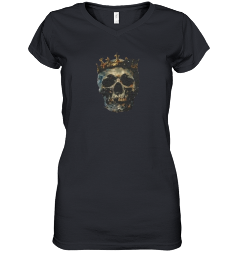 Corpse Kings Skull Women039S V Neck T Shirt
