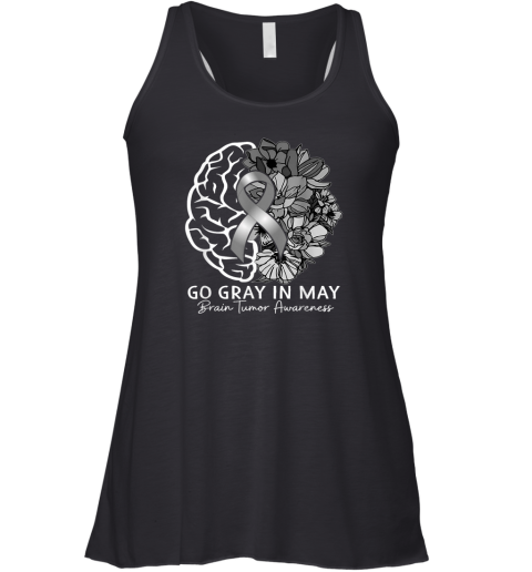 Brain Tumor Awareness Wear Gray In May Strong Warrior Cancer Racerback Tank