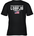 American Flag Proud Member Of The Lgbfjb Community Youth T Shirt
