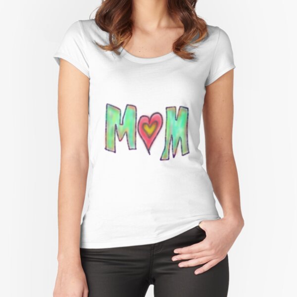 WhittenWorld-Happy Mother’s Day Mom Fitted Scoop T-Shirt for Sale by WhittenWorld