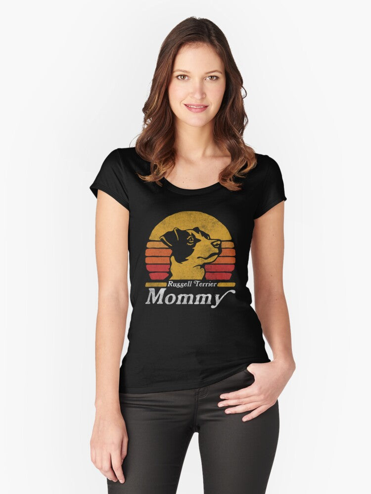 Retro Vintage Russell Terrier Mommy Fitted Scoop T Shirt T Shirt Viral US Style Daily Comfort