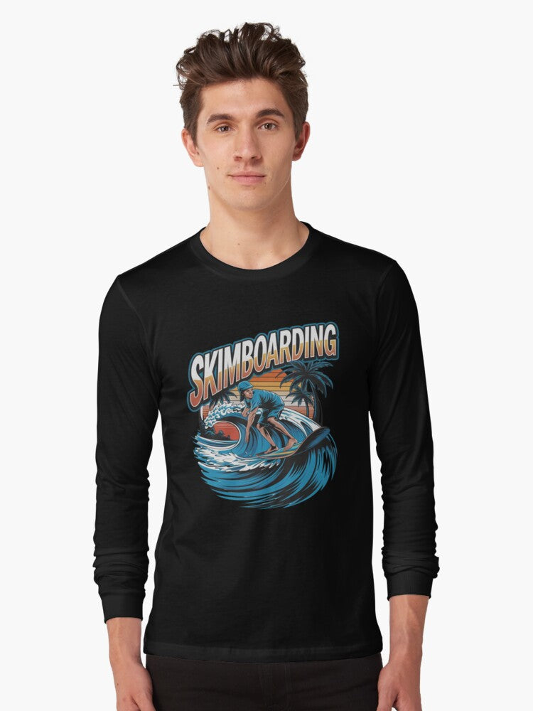 Skimboarding - Surfing USA - ocean surfing - Extreme surfing Long Sleeve T-Shirt | Graphic T-Shirt for Unisex