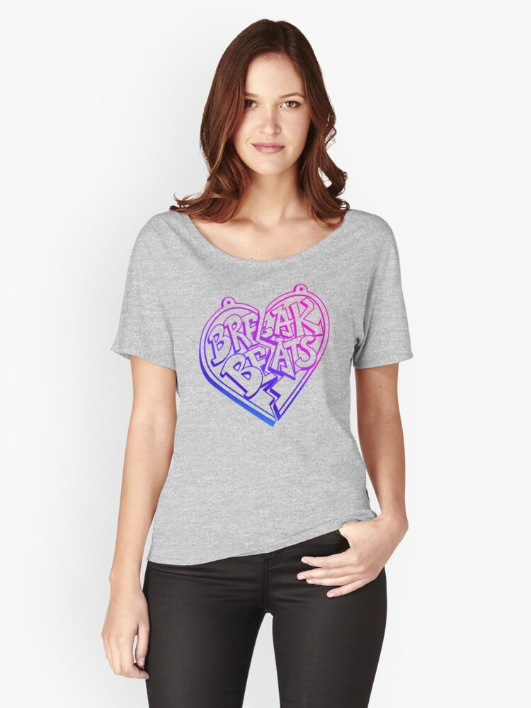 Break Beats - Rainbow Relaxed Fit T-shirt | Trendy Graphic Tee | Casual Unisex T-shirt