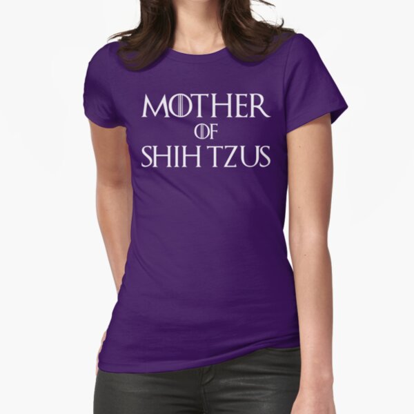 Mother of Shih Tzus T Shirt Fitted T-Shirt for Sale by bitsnbobs