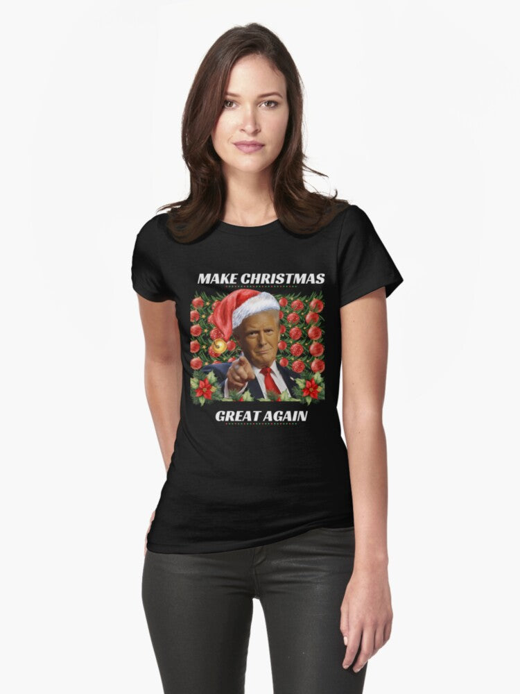 Make Christmas Great Again Funny Holiday Tee Fitted T-Shirt