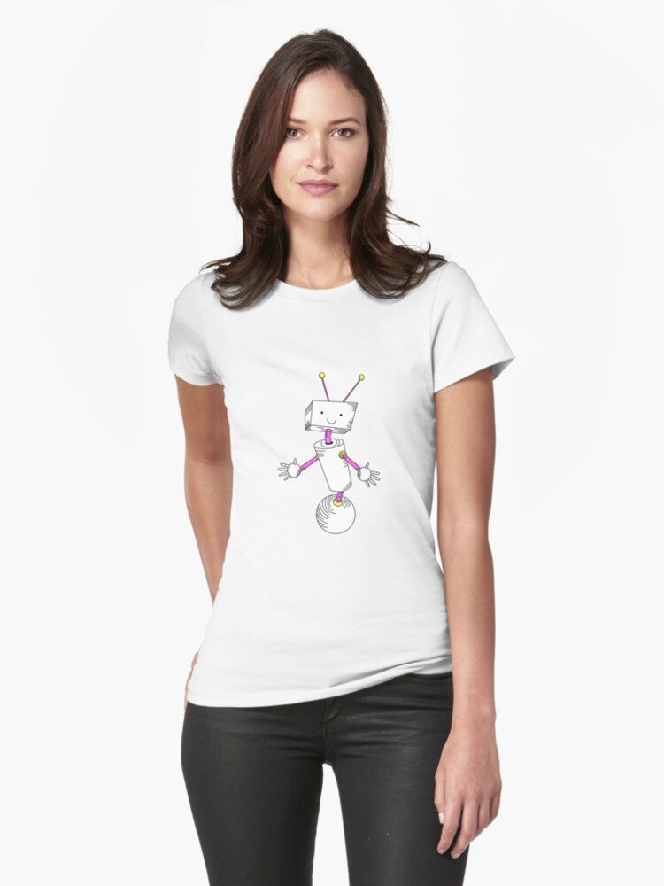 Robot Girl Fitted T-shirt | Trendy Graphic Tee | Casual Unisex T-shirt