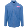 Barbie Logo Denim Shirt For Men And Women