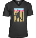 Baseball Ice Cream Drip V Neck T Shirt