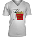 Adult Happy Meal Martini And Fries V Neck T Shirt