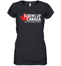 Elbows Up Canada Never Mistake Kindness For Weakness Women039S V Neck T Shirt