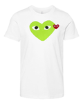 Cdg Play Heart Premium Youth T Shirt