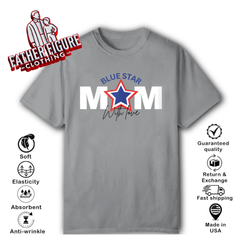 Blue Star Mom Proud Military Family Support T Shirt