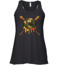 Baseball Drip Camo Baseball Bats Racerback Tank