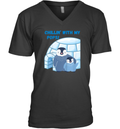 Chillin039 With My Pops033 V Neck T Shirt