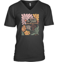 Boho Retro Christian Walking By Faith Tripping Constantly V Neck T Shirt