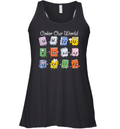 Color Our World Summer Reading 2025 Librarian Teacher Kids Racerback Tank