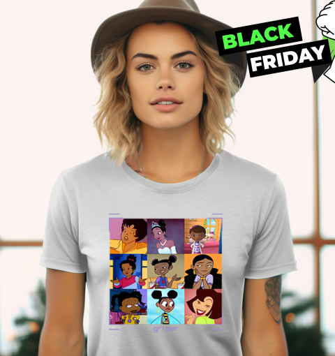 Black Girls Cartoon Grl Pwr Women039S T Shirt