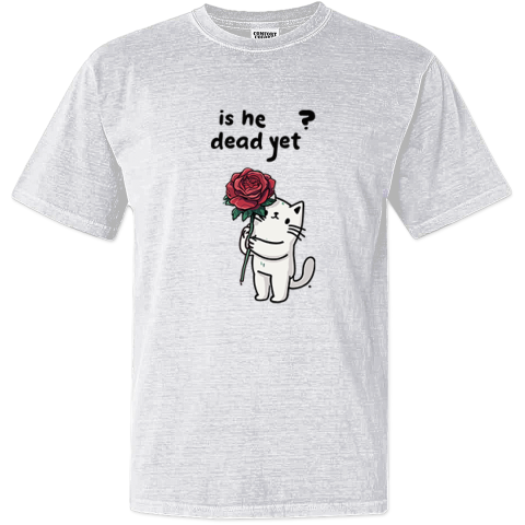 Cat Is He Dead Yet Dyed Heavyweight T Shirt